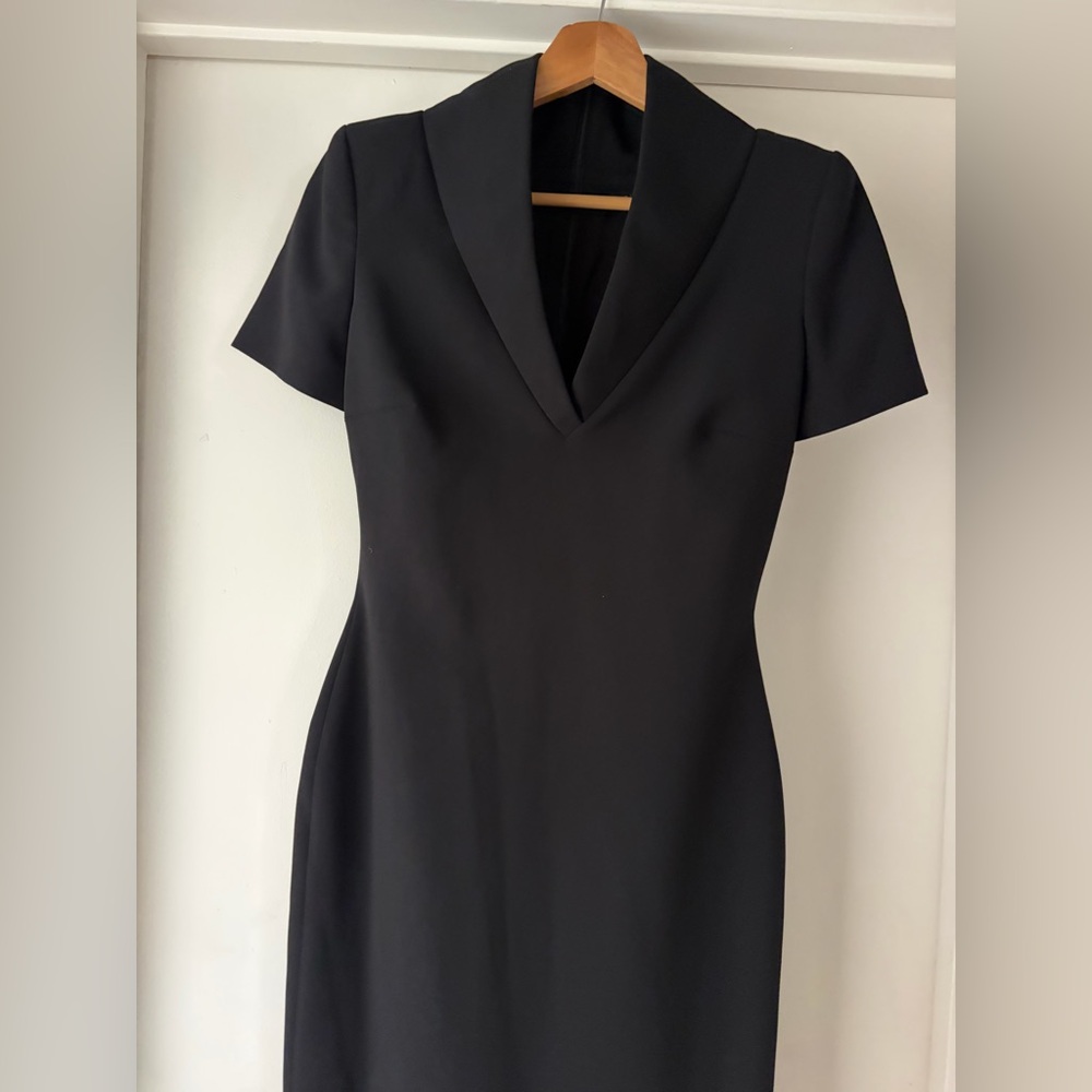 Rubin Singer Black Dress Sheath Size 2 Y2K Vintage Minimalist
